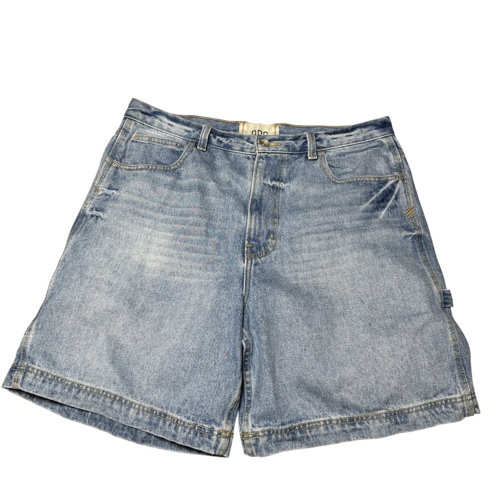 BDG Urban Outfitters Mens Light Wash Denim Carpenter Shorts Blue Size 34